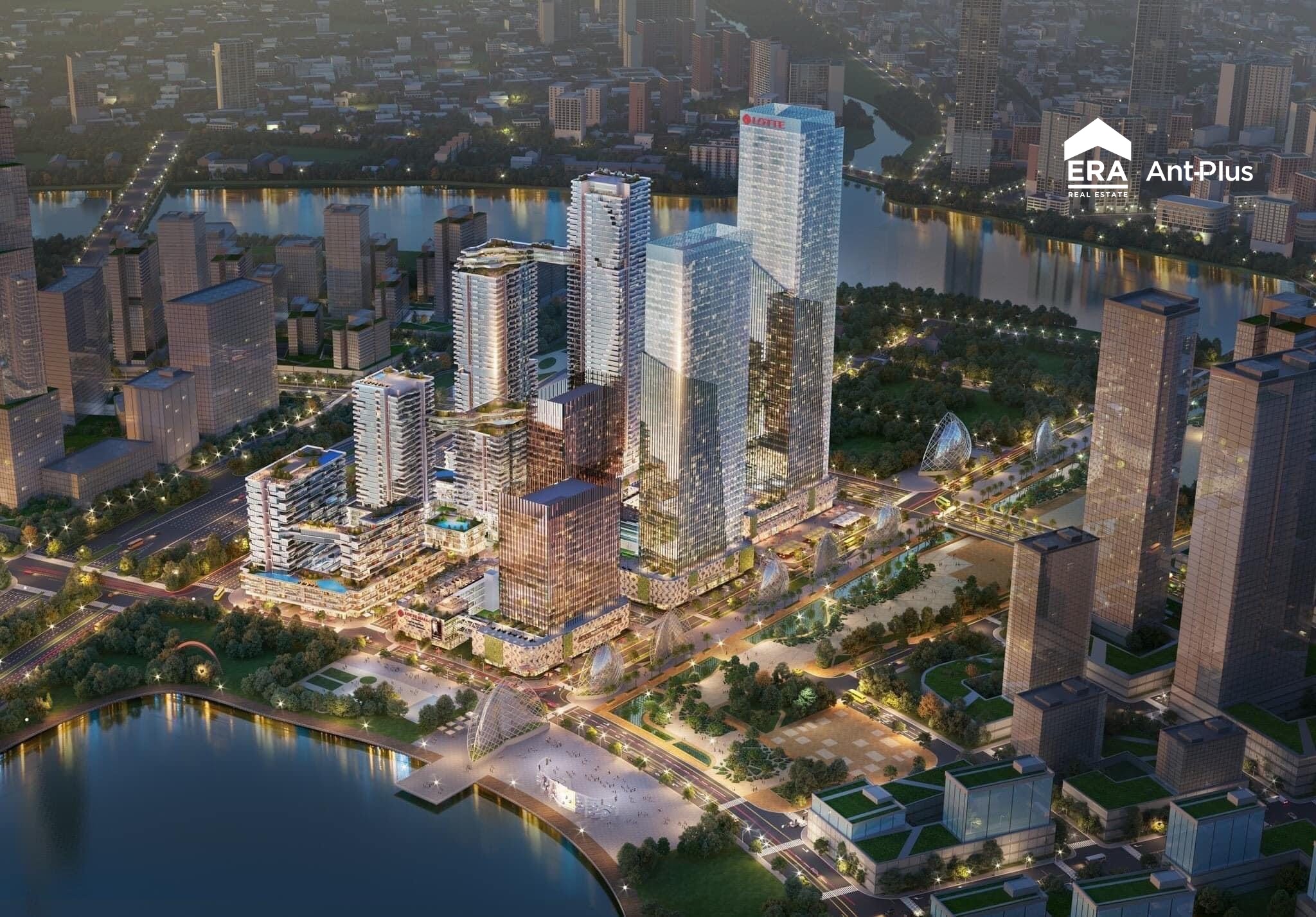 Phối cảnh dự án Lotte Eco Smart City tại Thủ Thiêm